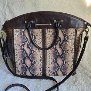 Brahmin Duxbury Satchel In Black Cherry